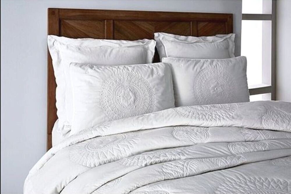 Southern Living Simplicity Tatum Medallion Stitch Pillow Sham Set Of 2 Standard